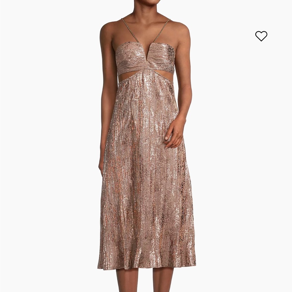 Liv foster foil cut-out midi dress